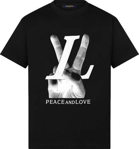 louis vuitton shirt peace and love|Louis Vuitton Black 'Peace & Love' T.